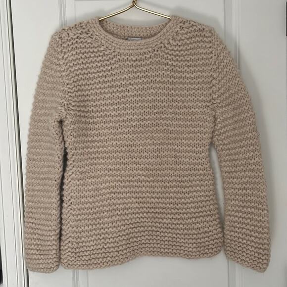 Callina Alpaca Wool Cable Knit Sweater Cream Color Size Small/Medium - Picture 5 of 12